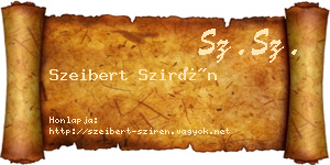 Szeibert Szirén névjegykártya